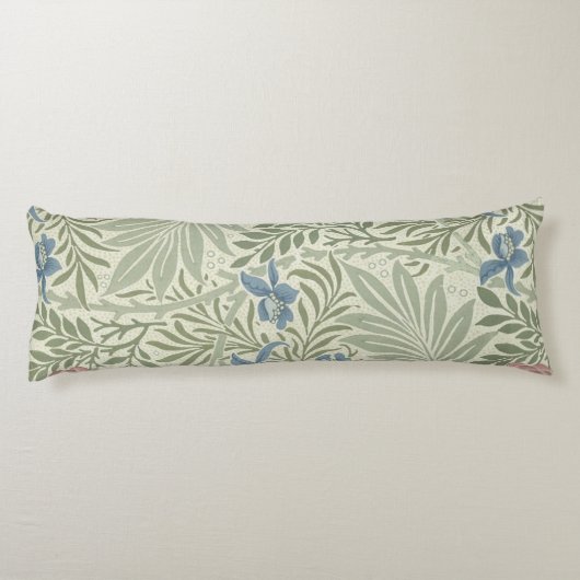 William Morris Larkspur Bloemenbehang Lichaamskussen (Achterkant)