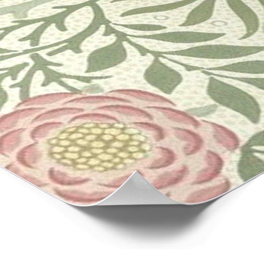 William Morris Larkspur Bloemenbehang Poster (Hoek)