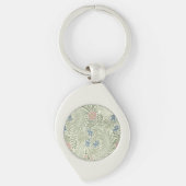 William Morris Larkspur Bloemenbehang Sleutelhanger (Voorkant)