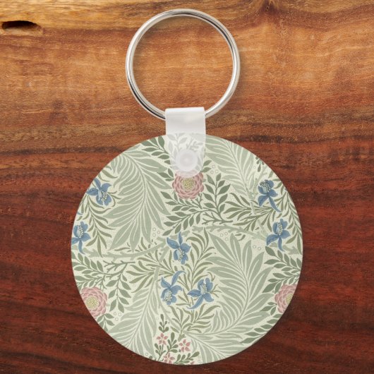 William Morris Larkspur Bloemenbehang Sleutelhanger (Voorkant)