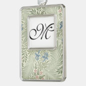 William Morris Larkspur Bloemenbehang Verzilverd Omlijst Ornament (Links)