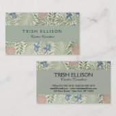 William Morris Larkspur Bloemenbehang Visitekaartje (Voorkant / Achterkant)