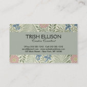 William Morris Larkspur Bloemenbehang Visitekaartje (Achterkant)