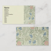 William Morris Larkspur Bloemenbehang Visitekaartje (Voorkant / Achterkant)