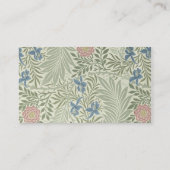 William Morris Larkspur Bloemenbehang Visitekaartje (Achterkant)