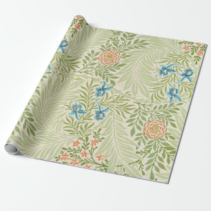 William Morris Larkspur Bloempatroon Cadeaupapier