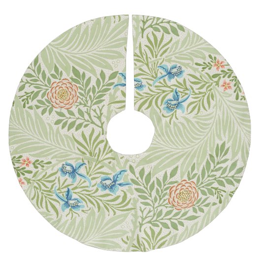 William Morris Larkspur Bloempatroon Kerstboom Rok (Voorkant)