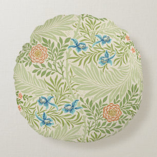 William Morris Larkspur Bloempatroon Rond Kussen