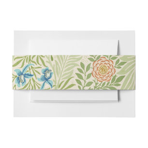 William Morris Larkspur Bloempatroon Uitnodigingen Wikkel