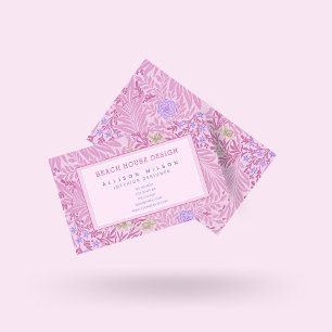 William Morris - Larkspur - Elegant Paarse Floral Visitekaartje