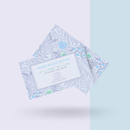 William Morris - Larkspur - Elegant Paarse Floral Visitekaartje