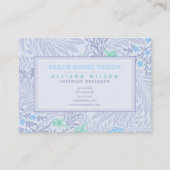 William Morris - Larkspur - Elegant Paarse Floral Visitekaartje (Voorkant)