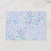 William Morris - Larkspur - Elegant Paarse Floral Visitekaartje (Achterkant)
