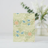 William Morris Larkspur Floral Pattern Briefkaart (Staand voorkant)