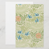 William Morris Larkspur Floral Pattern Briefpapier (Voorkant / Achterkant)