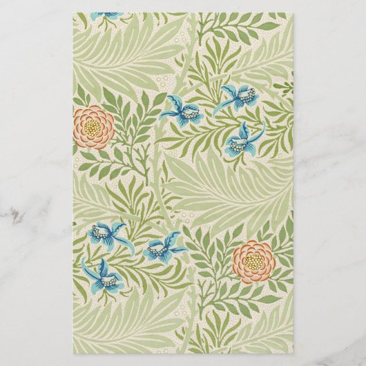 William Morris Larkspur Floral Pattern Briefpapier (Voorkant)