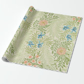 William Morris Larkspur Floral Pattern Cadeaupapier (Uitgerold)
