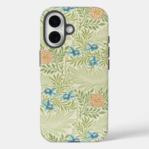 William Morris Larkspur Floral Pattern iPhone 16 Hoesje