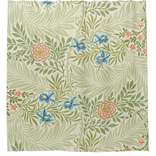 William Morris Larkspur Floral Pattern Douchegordijn (Voorkant)