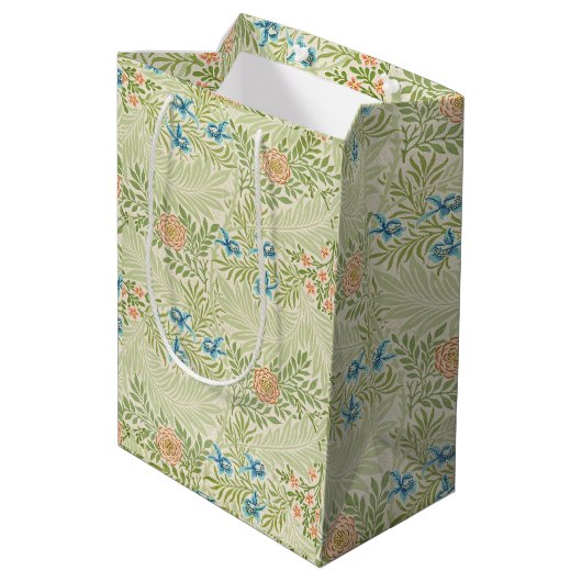 William Morris Larkspur Floral Pattern Medium Cadeauzakje (Achterkant Gekanteld)