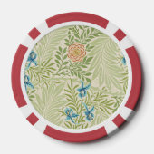 William Morris Larkspur Floral Pattern Poker Chips (Achterkant)