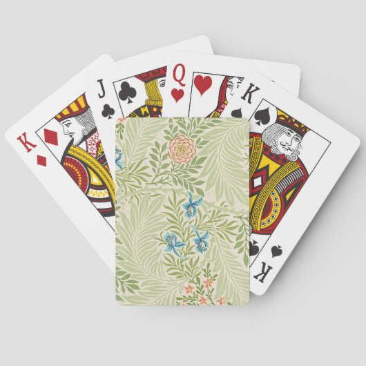 William Morris Larkspur Floral Pattern Pokerkaarten (Achterkant)