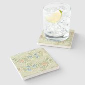 William Morris Larkspur Floral Pattern Stenen Onderzetter (Zijkant)