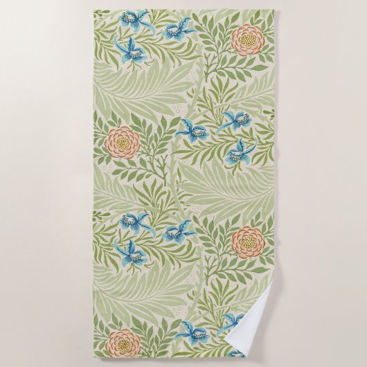 William Morris Larkspur Floral Pattern Strandlaken (Voorkant)