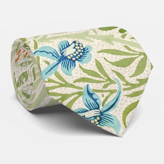 William Morris Larkspur Floral Pattern Stropdas (Opgerold)