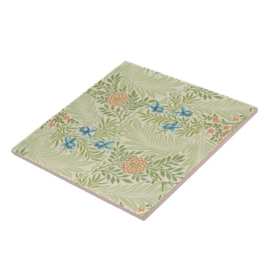 William Morris Larkspur Floral Pattern Tegeltje (Zijkant)
