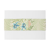 William Morris Larkspur Floral Pattern Uitnodigingen Wikkel (Achterkant Voorbeeld)