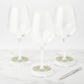 William Morris Larkspur Floral Pattern Wijnglaslabel (Set)