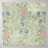 William Morris Larkspur Floral Wallpaper Pattern Poster (Voorkant)