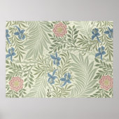 William Morris Larkspur Floral Wallpaper Pattern Poster (Voorkant)