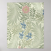 William Morris Larkspur Floral Wallpaper Pattern Poster (Voorkant)