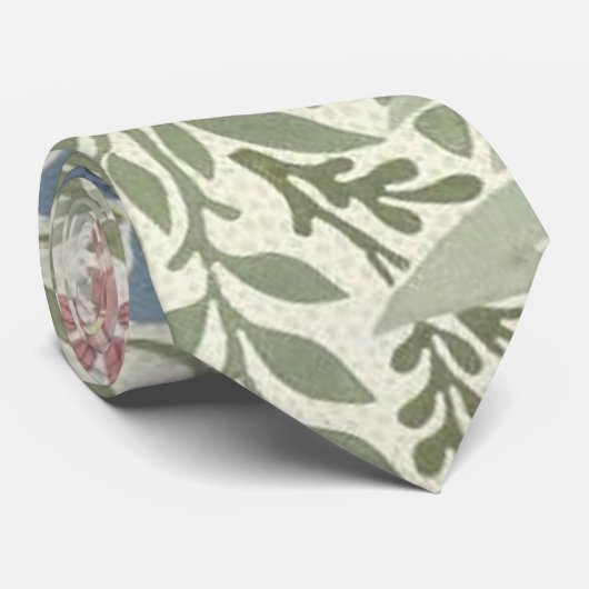 William Morris Larkspur Floral Wallpaper Pattern Stropdas (Opgerold)