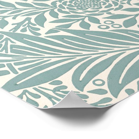 William Morris Larkspur Natuur Floral  Art Poster (Hoek)