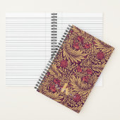  William Morris Larkspur Patroon Monogram Notitieboek (Binnen)