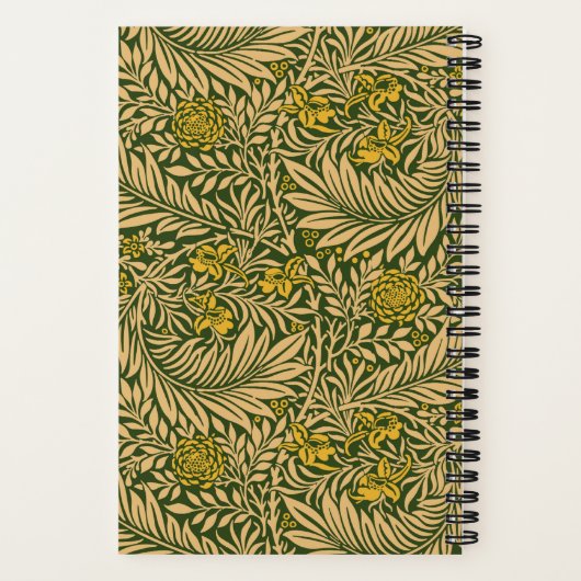  William Morris Larkspur Patroon Monogram Notitieboek (Achterkant)