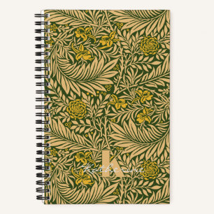 William Morris Larkspur Patroon Monogram Notitieboek
