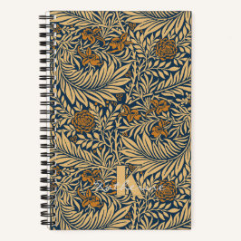 William Morris Larkspur Patroon Monogram Notitieboek