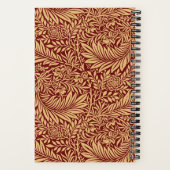  William Morris Larkspur Patroon Monogram Notitieboek (Achterkant)