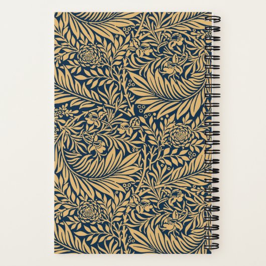 William Morris Larkspur Patroon Monogram Notitieboek (Achterkant)