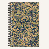 William Morris Larkspur Patroon Monogram Notitieboek (Voorkant)