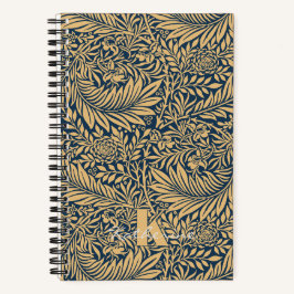  William Morris Larkspur Patroon Monogram Notitieboek