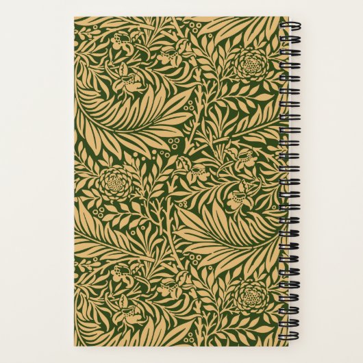  William Morris Larkspur Patroon Monogram Notitieboek (Achterkant)