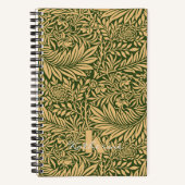  William Morris Larkspur Patroon Monogram Notitieboek (Voorkant)