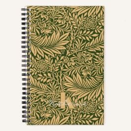 William Morris Larkspur Patroon Monogram Notitieboek
