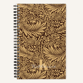 William Morris Larkspur Patroon Monogram Notitieboek