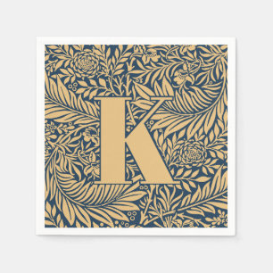 William Morris Larkspur Patroon Monogram Servet